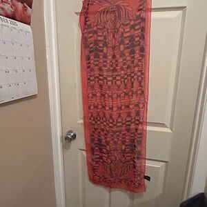 Red and Black Sheer scarf